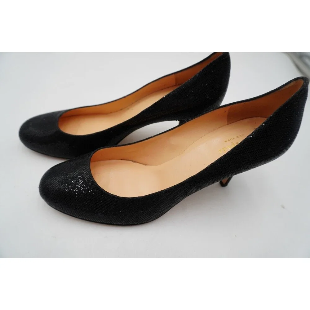 Kate Spade New York Women's Size 11M Black Glitter Shimmer Sparkle Evening Pumps